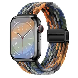 Braided Magnetic Buckle Strap for Smartwatch - Stylish Bracelet Design (Gradient 2)