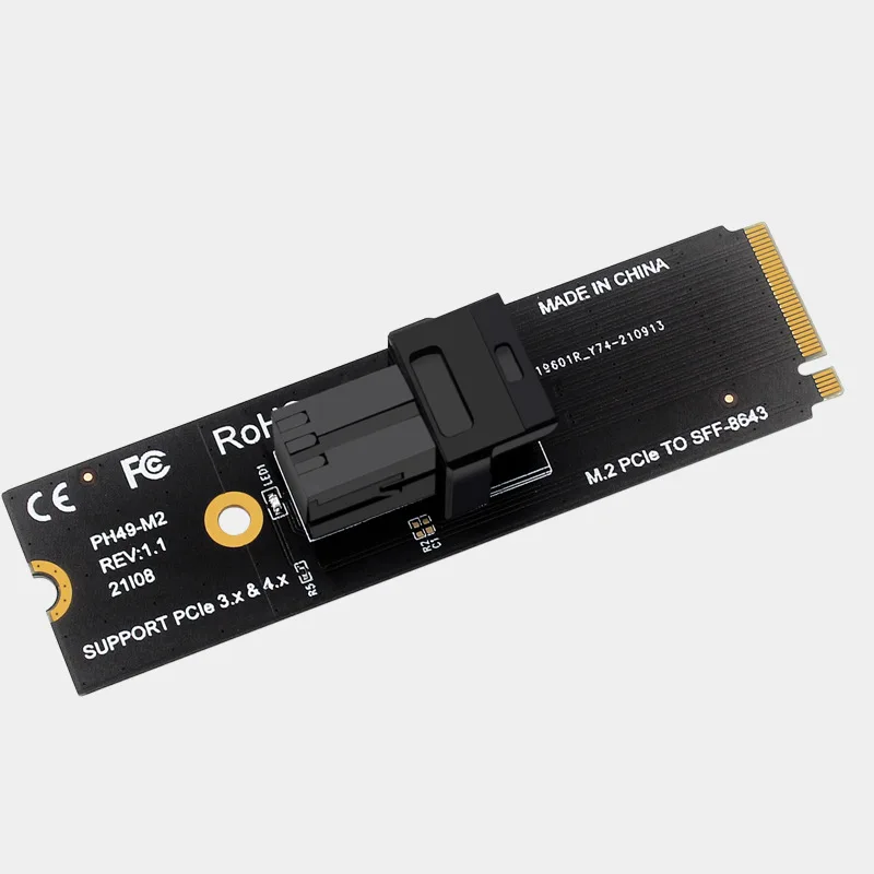 M.2 NGFF mkey pcie X4 4.0 3.0 na SFF8643 SFF8639 konvertor rozšířit karta computerpc pci-express dopravovat rozlet adaptér PH49-M2