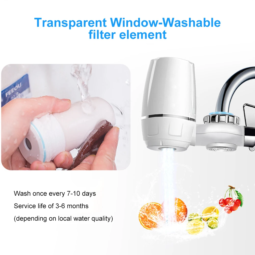 

Household Faucet Filter Sink Faucet Mount Water Filtration System For Tap Water Purifier Reduce Chlorine Hard Metal For Kitchen