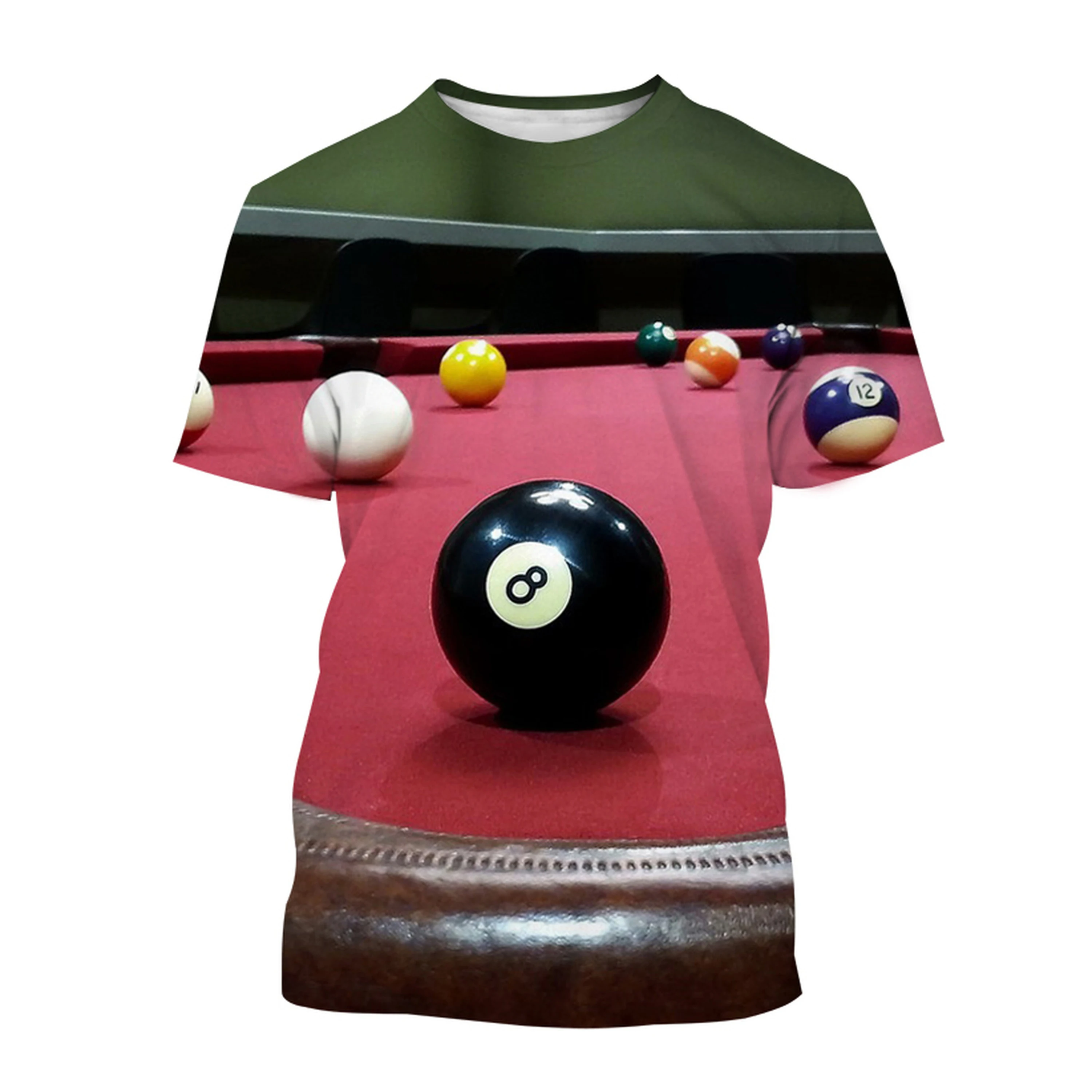 

Новинка 2023, модная футболка для бильярда для мужчин и женщин, 3d печать, Повседневная футболка с коротким рукавом