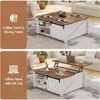 31.5 Inc Coffee Table, Square  Lift Top Coffees Tables  with Large Hidden Storage Compartment and Adjustable Shelves 3