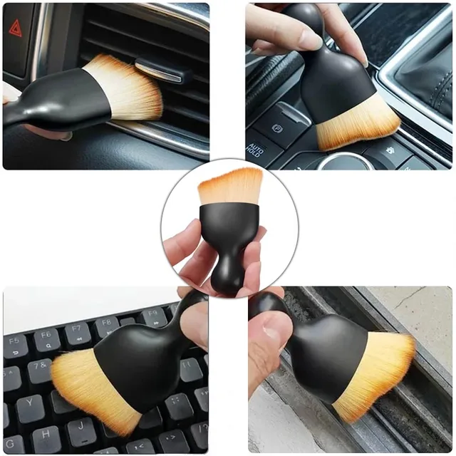 2pcs Multifunctional Cleaning Brush for Car Interior Air Conditio Outlet Crevice Dust Removal Brushes Office Home Clean Brush Tools (brosse de nettoyage multifonctionnelle pour l'intérieur de la voiture et la sortie d' 4