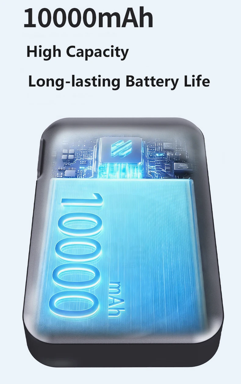 Solid-state Battery Qi2.2 25W Magnetic Wireless Power Bank PD65W Fast Charger for iPhone 17 iWatch Laptop Powerbank with AC Plug