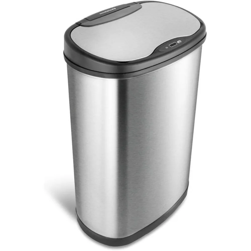 

NINESTARS DZT-50-25 Motion Sensor Trash Can, Large, Silver