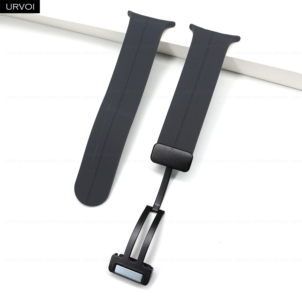 URVOI Silicone Strap with Magnetic D Buckle for Easy Wear and Quick Switching
