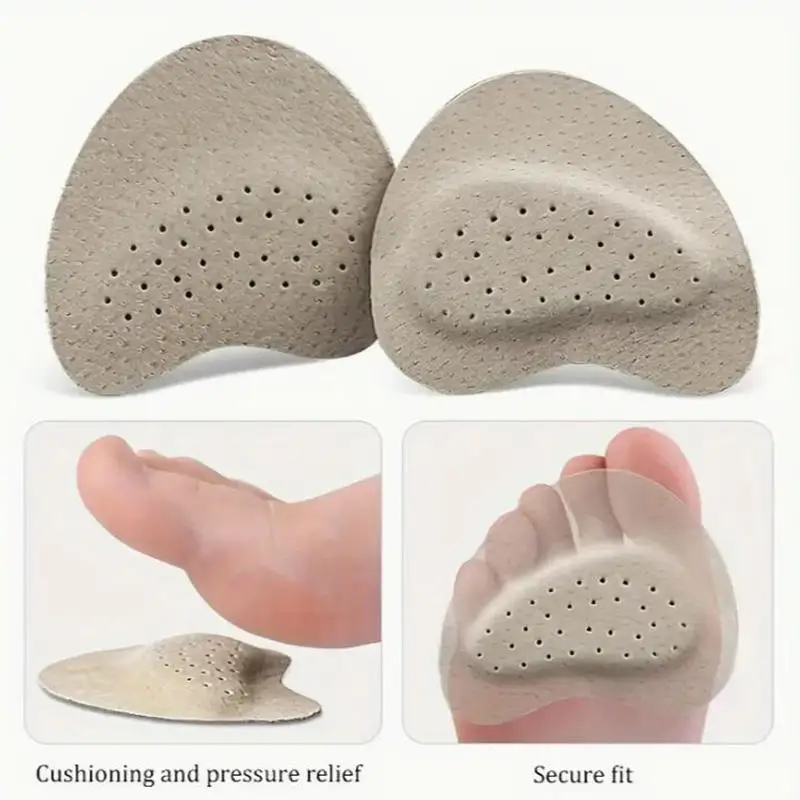 2쌍 여성용 하이힐 발가락 쿠션 - 통증 완화 및 발 관리를 위한 미끄럼 방지 앞..
