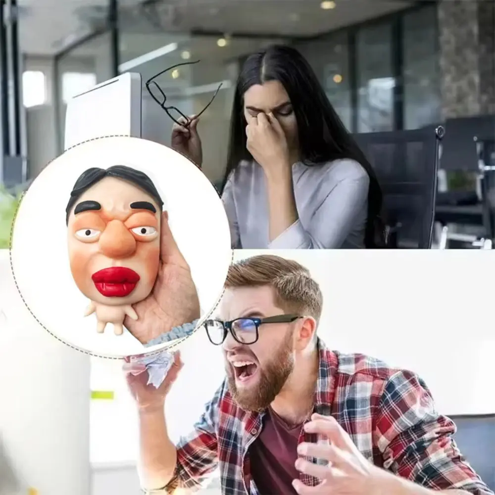 Slow Rebound Ugly Facial Squeeze Toy Kneading Colleague Expression Character Squeezing Toy Soft Handmade