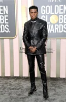 Glitter Leather Groom Tuxedos Double Breasted Men Suits 2 Pieces Sets Wedding Dinner Male Prom Blazers Customized Costume Homme 2