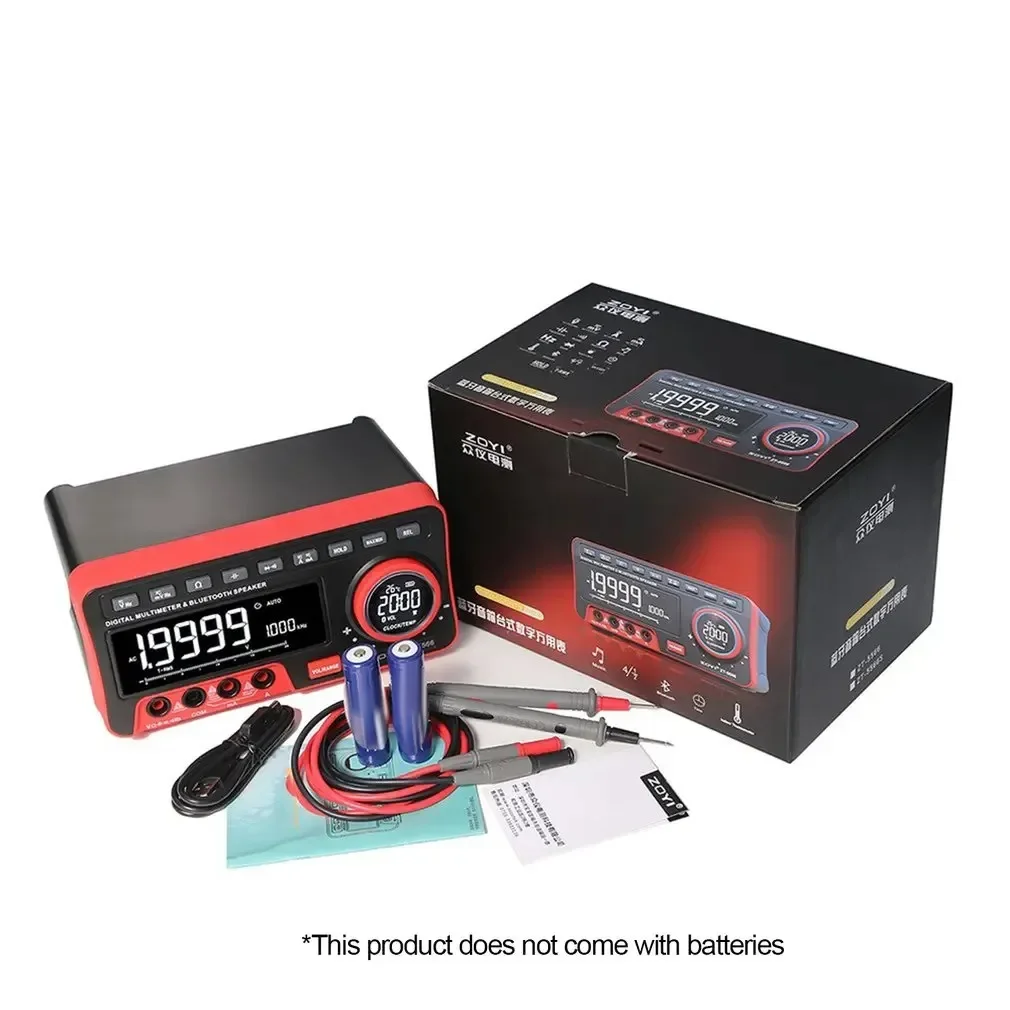 미니 데스크탑 멀티미터 ZT-5566 듀얼 스크린 EBTN 19999 카운트 멀티미터(무선 스피커 포함) 전압 전류 캡Hz 테스터
