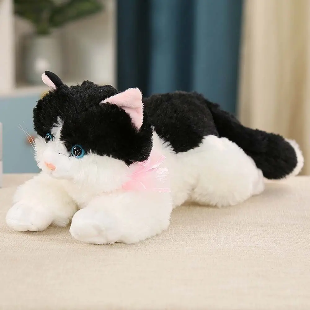 새끼 고양이 베개 부드러운 홈 데코 수면 소파 쿠션 고양이 인형 시뮬레이션 고양이 베개 고양이