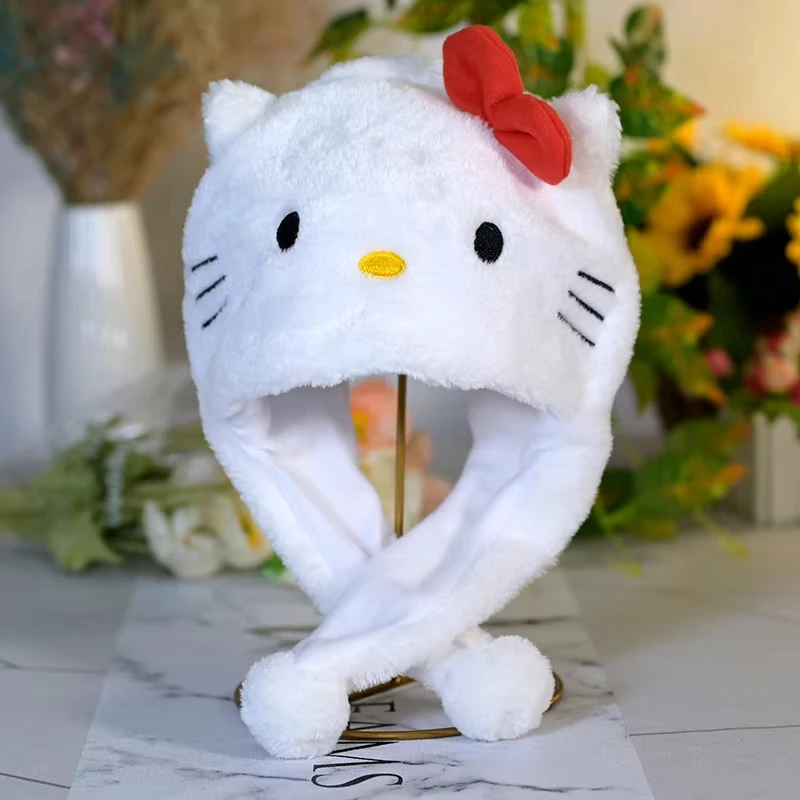 Plush Cute Rabbit Panda Tiger Puppy Animal Hat Funny Cartoon Kawaii Hat for Women Girls Halloween Christmas Cosplay Party Cap 6