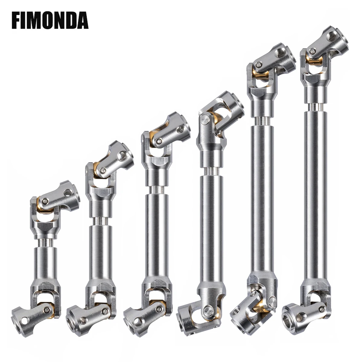 Stainless Steel Drive Shaft 5mm Universal Joint Driveshaft for 1/10 RC Rigs Crawler SCX10 Pro TRX4 High Trail TF2 VS4-10 CC02