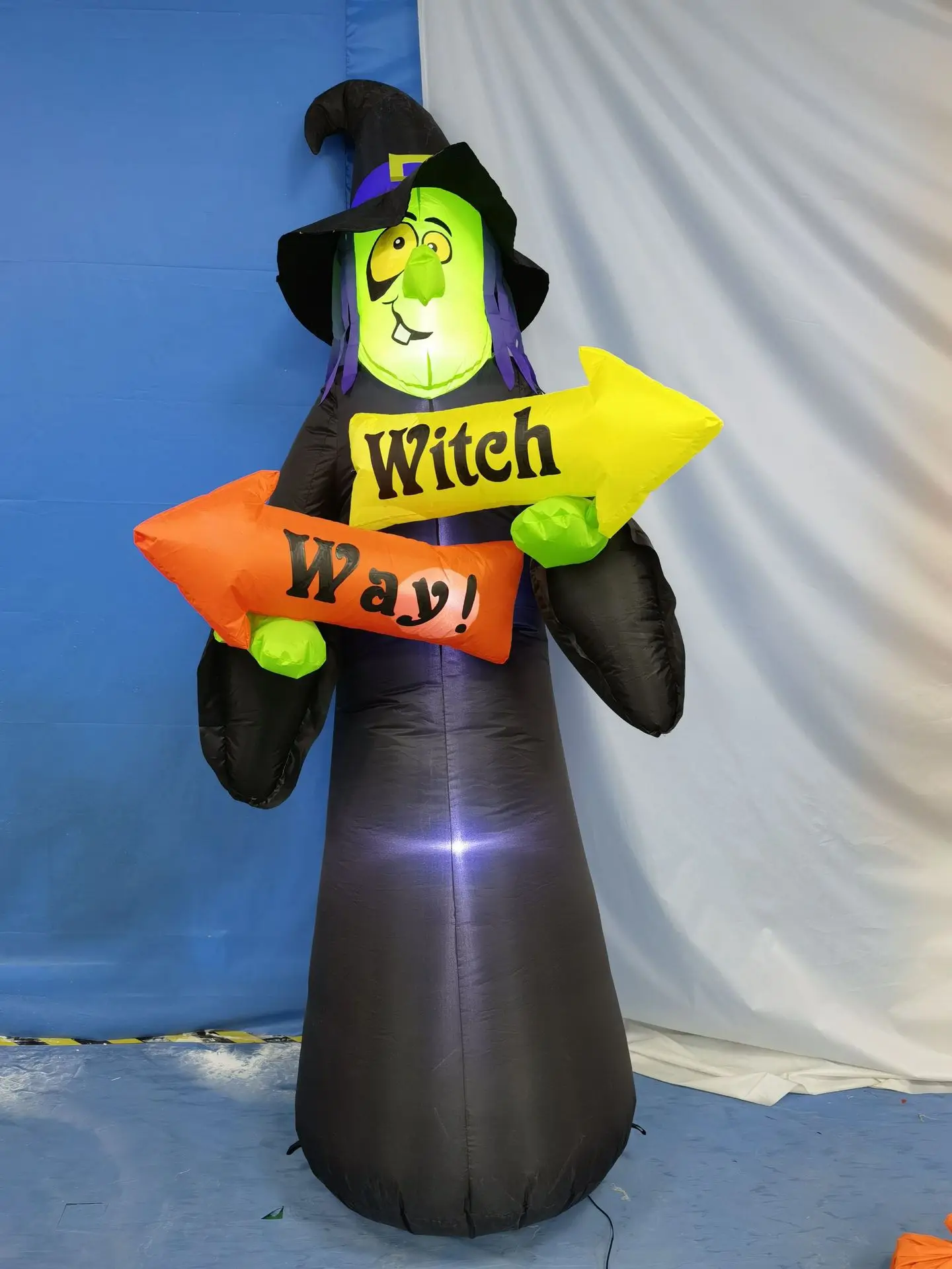 

2.4M LED Light Halloween Courtyard Decoration Ghost Signpost witch Inflatable mold Party carnival Anime stage perform show