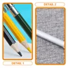 3pcs Pencil Holder Silver Pencil Extension Single for Colored Pencils Tools School Supplies Stainless Steel 4