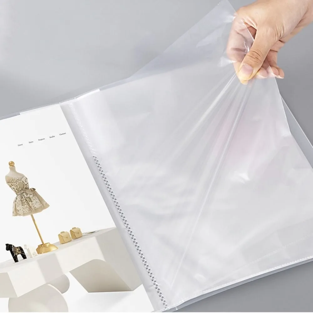 A4 File Folder Large Capacity Document Container Multifunctional Transparent Paper Organizer 20/30/40/60/80/100 Sheets