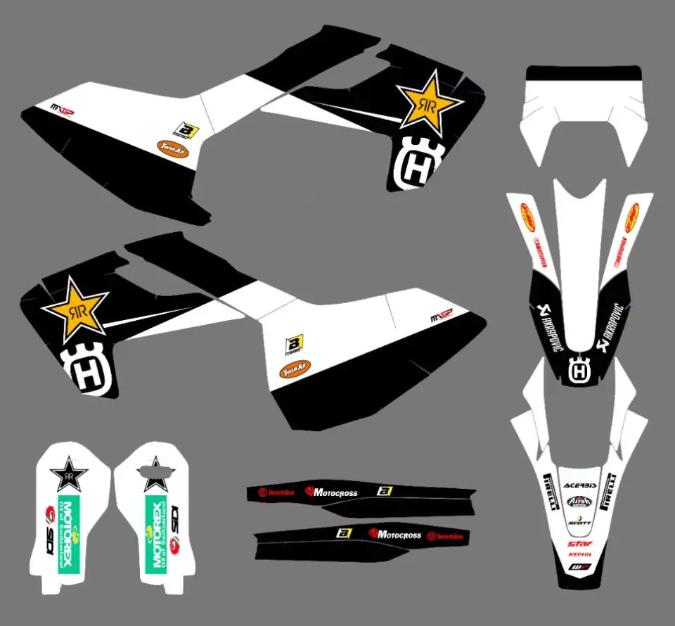 

3M Motorcycle Graphics Decals Sticker Kit DECO For2017 2018 2019 Husqvarna TE FE 150 200 250 300 350 400 450