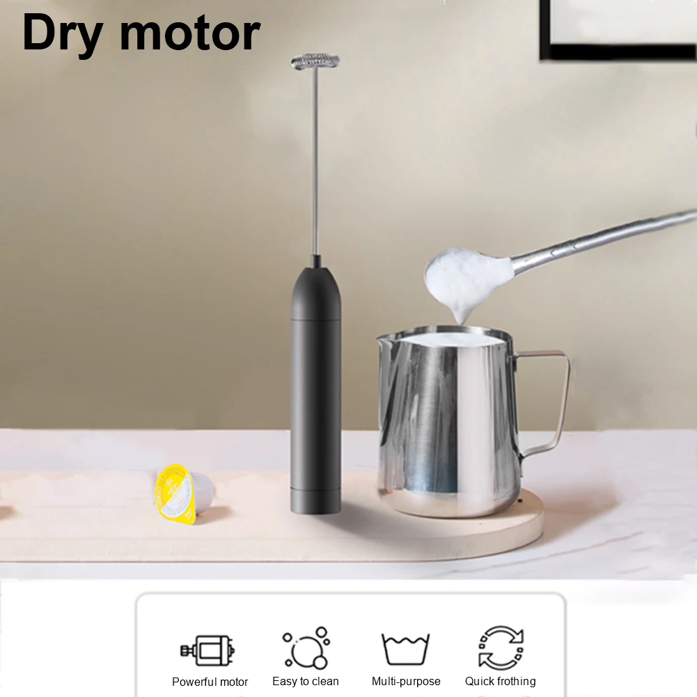 Mousseur à Lait électrique Automatique - Pour Café, Cappuccino, Matcha, Chocolat Chaud, Fonctionne Sur Piles, Facile à Nettoyer