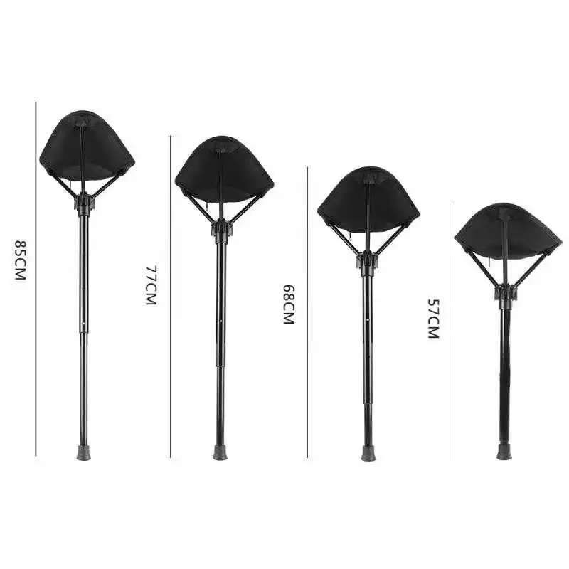 Aluminum alloy Stool Mini Portable Retractable Stool Adjustable Outdoor Furniture Folding Chair Camping Hiking Fishing Line Up