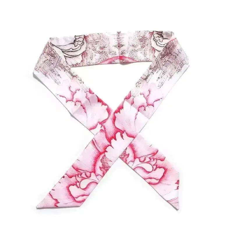 Silk twill ribbon scarf girl 185 silk ribbon scarf