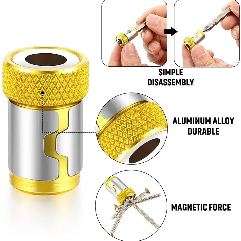

New Universal Magnetic Ring Alloy Magnetic Ring Screwdriver Bit Anti-corrosion Strong Magnetizer Drill Bit Magnetic Ring Tool