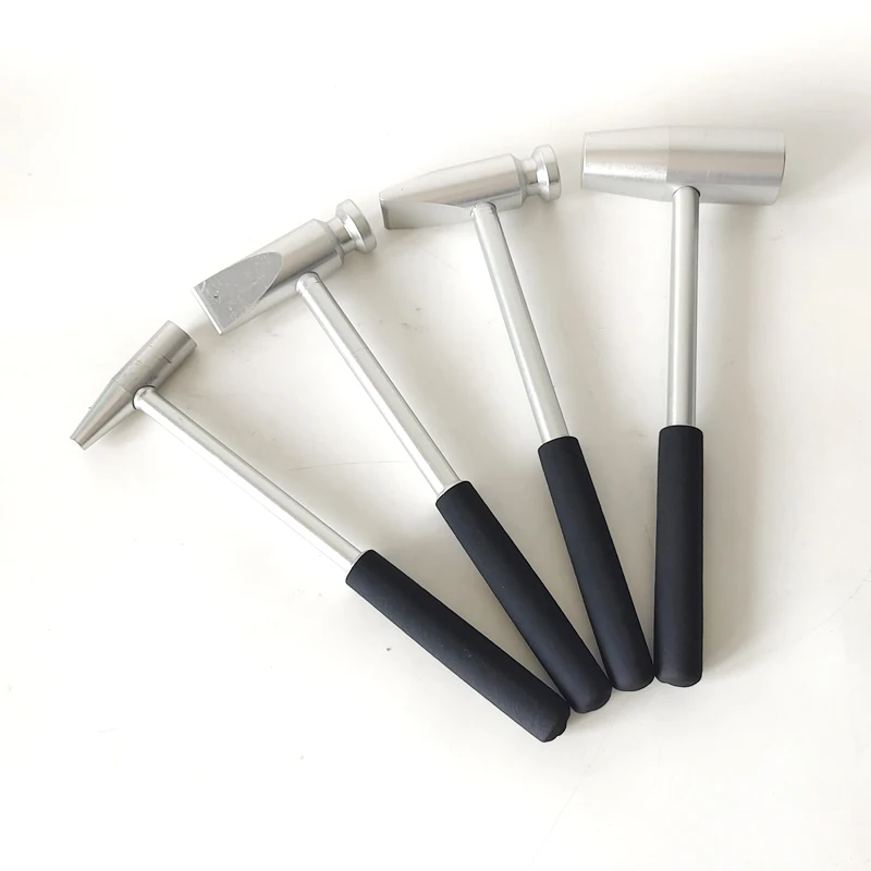 4PC 자동차 차체 덴트 수리 키트 - 자동차 패널 복원을 위한 알루미늄 판금 해머 및 성형 도구