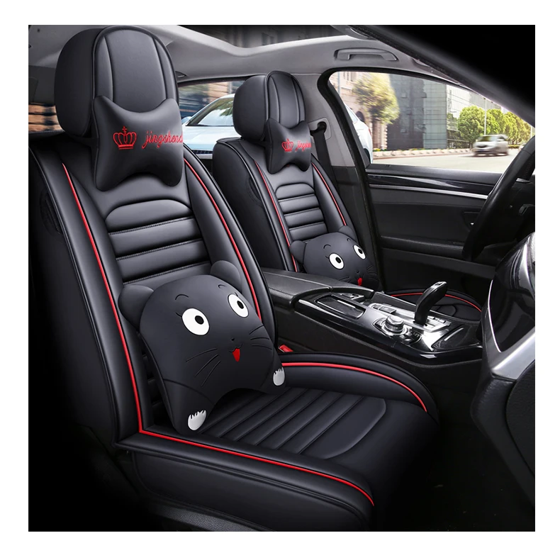 

Car Interior Accessories Eco-friendly Customized Color Luxury Leather Universal Fit Full Set Car Seat Cover