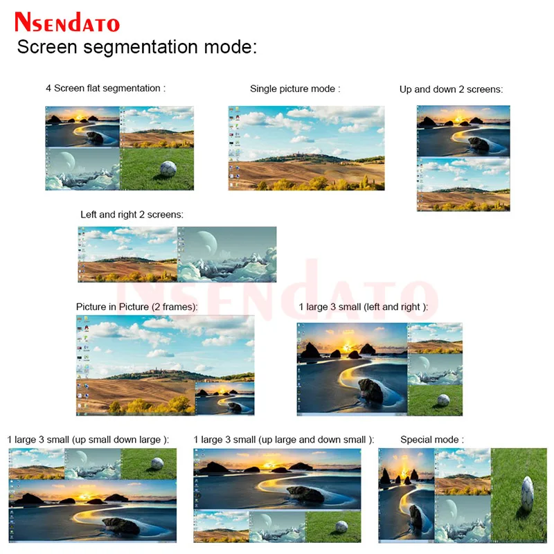 HDMI Quad Screen Multiviewer 4x1 4k USB3.0 Video Capture Card HDMI 4x1 Quad Multi-viewer Screen Splitter For PC live Streaming