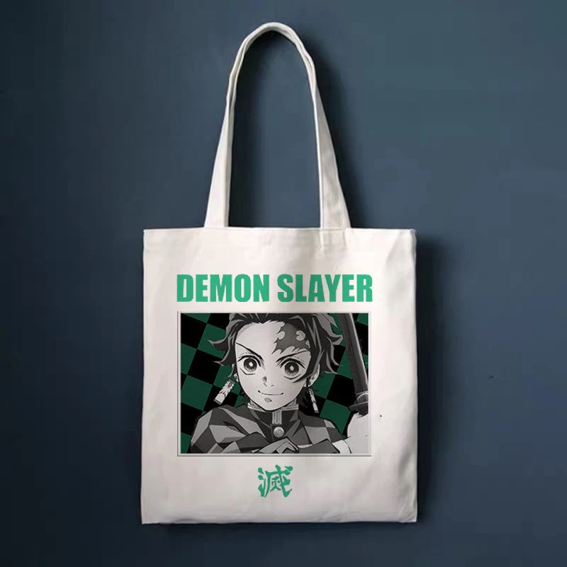 Women bags Demon Slayer Anime Bag Shoulder bag 2021 y2k Canvas Shopper Bag Designer Large women's bag punk Punk Goth School Bag 