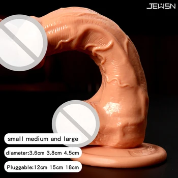 5/8 Inch Huge Realistic Dildo Silicone Penis Dong with Suction Cup for Women Masturbation Lesbain Anal Sex Toys for Adults 18 Distributor 5 8 Inch Huge Realistic Dildo Silicone Penis Dong with Suction Cup for Women Masturbation Lesbain