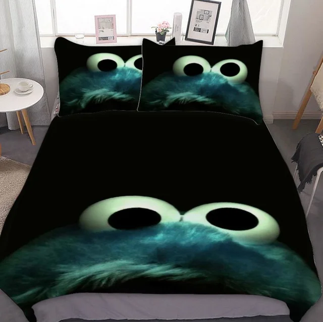 twee Specialiteit Uitbarsten Beddengoed Sets Monster Sesamstraat Cookie Ons/Europa/Uk Size Quilt Bed  Dekbedovertrek Kussensloop 2-3 Stuks Sets Volwassen Baby - AliExpress