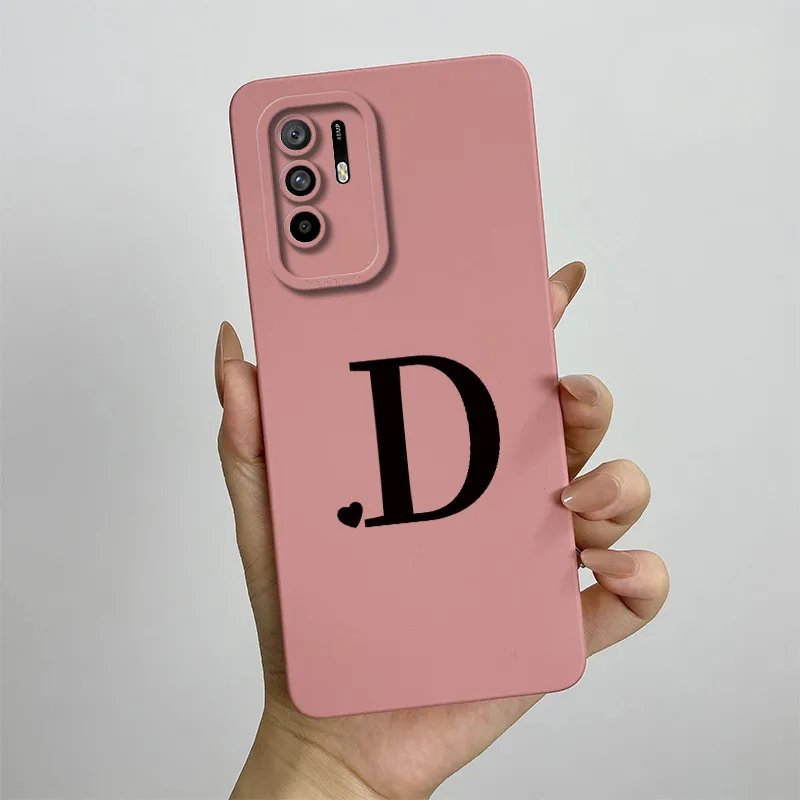 Chic Letters Square Shockproof Phone Case - Elegant Protective Back Cover