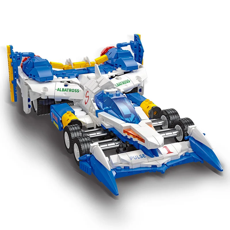 재고 있음 MOC 미래 GPX 사이버 포뮬러 스포츠카 Asurada G.S.X 빌딩 블록 어린이를위한 장난감 조립 생일 선물 세트