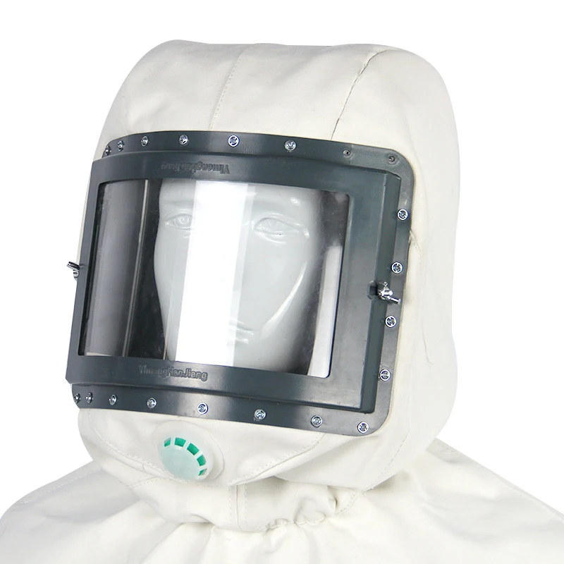 SandBlastingHoodCapwithLensCanvasShawlSandblasterProtective