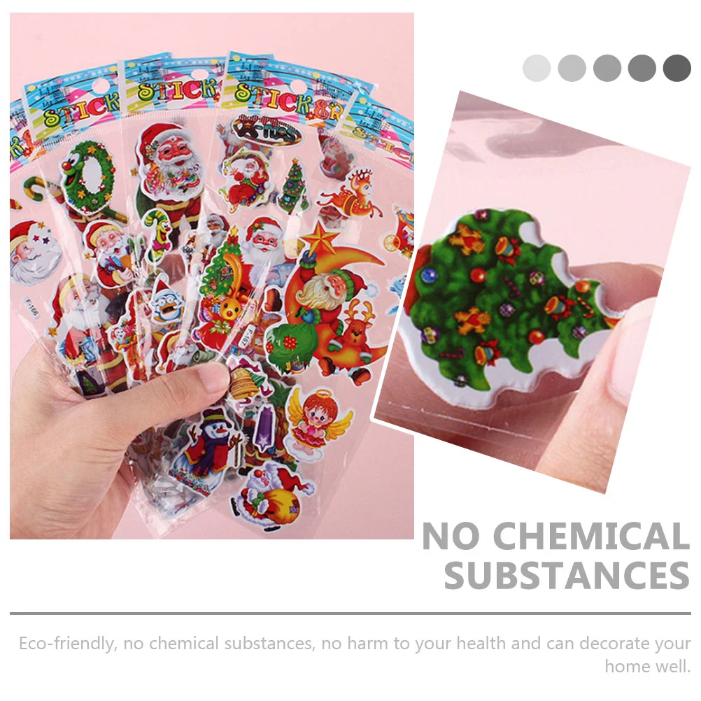 

30 Sheets Christmas Ornament Stickers Snowman Reindeer Santa Claus Decals for Scrapbook DIY Crafts Gifts Tags Crafts Windows