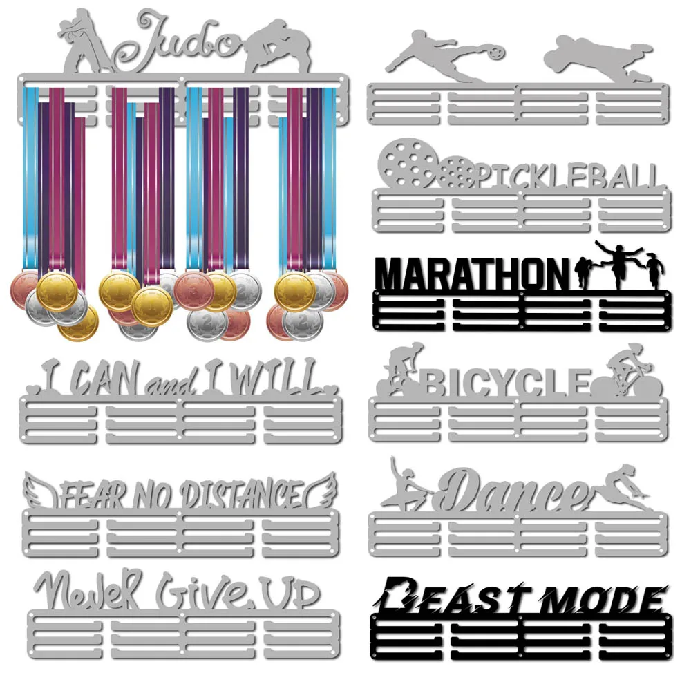 Judo and Other Medal Holder Sport Medals Hanger Display Hanger Rack Awards Metal Lanyard Sturdy Wall Mounted Athletes Girls Gift