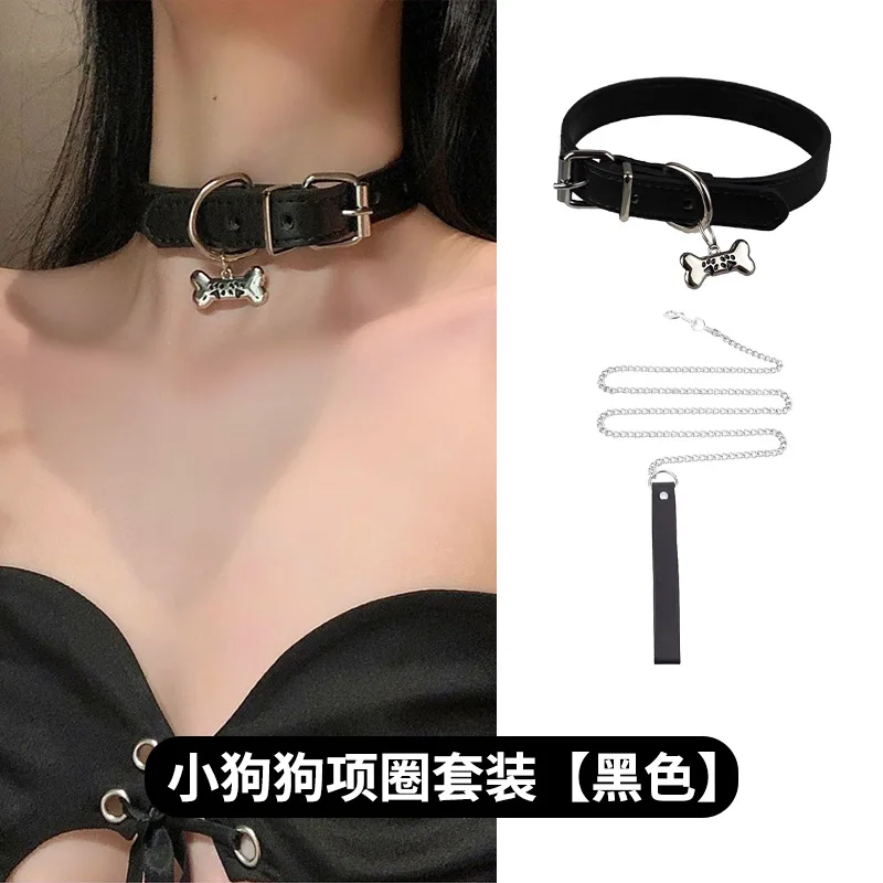 Dog leash Dog Bone Hottie Sweet Cool neck ring Neck chain anti-lost leash necklace dog leash pet necklace
