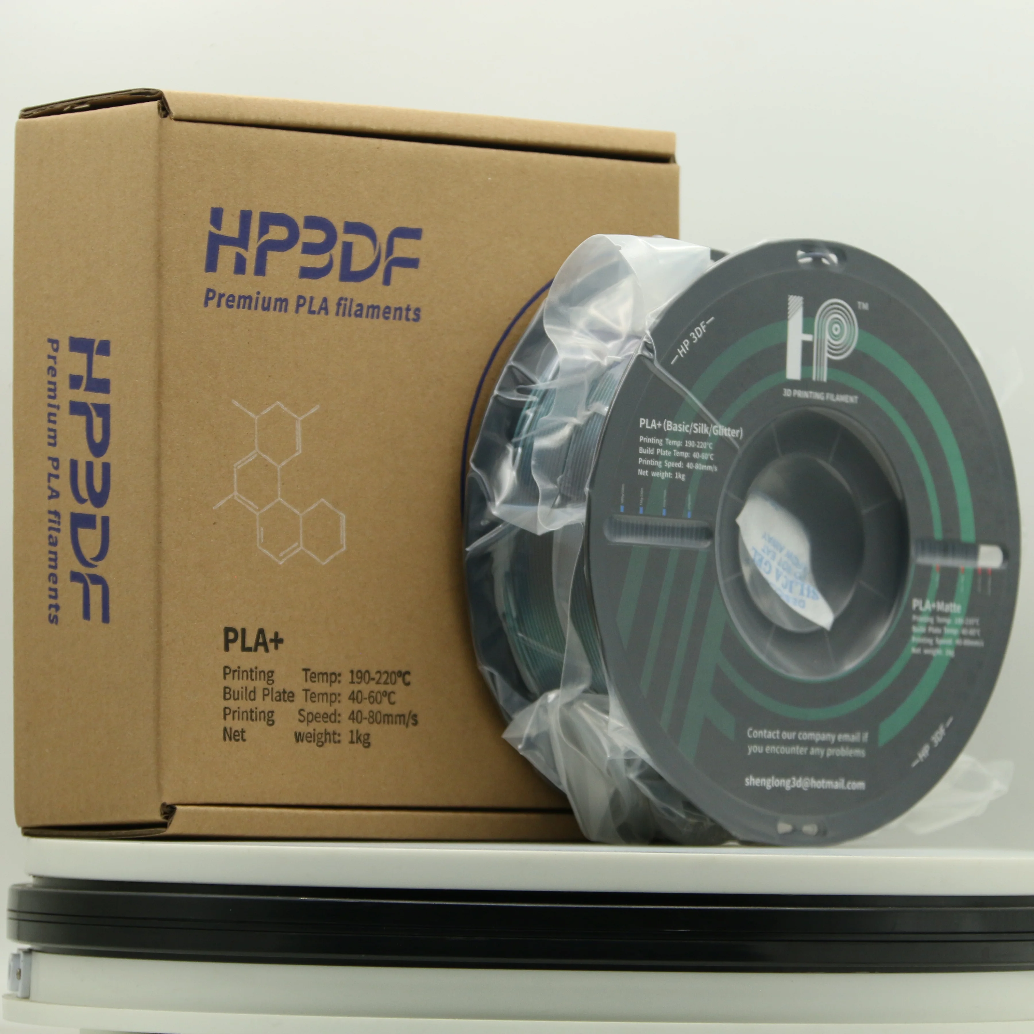 3D 프린터 필라멘트 (목재 모델), PLA 필라멘트, HP3DF 1.75mm, 정확도 +/- 0.02mm, 1KG 스풀 (2.2 lbs), 대부분의 FDM 프린터에 호환 가능