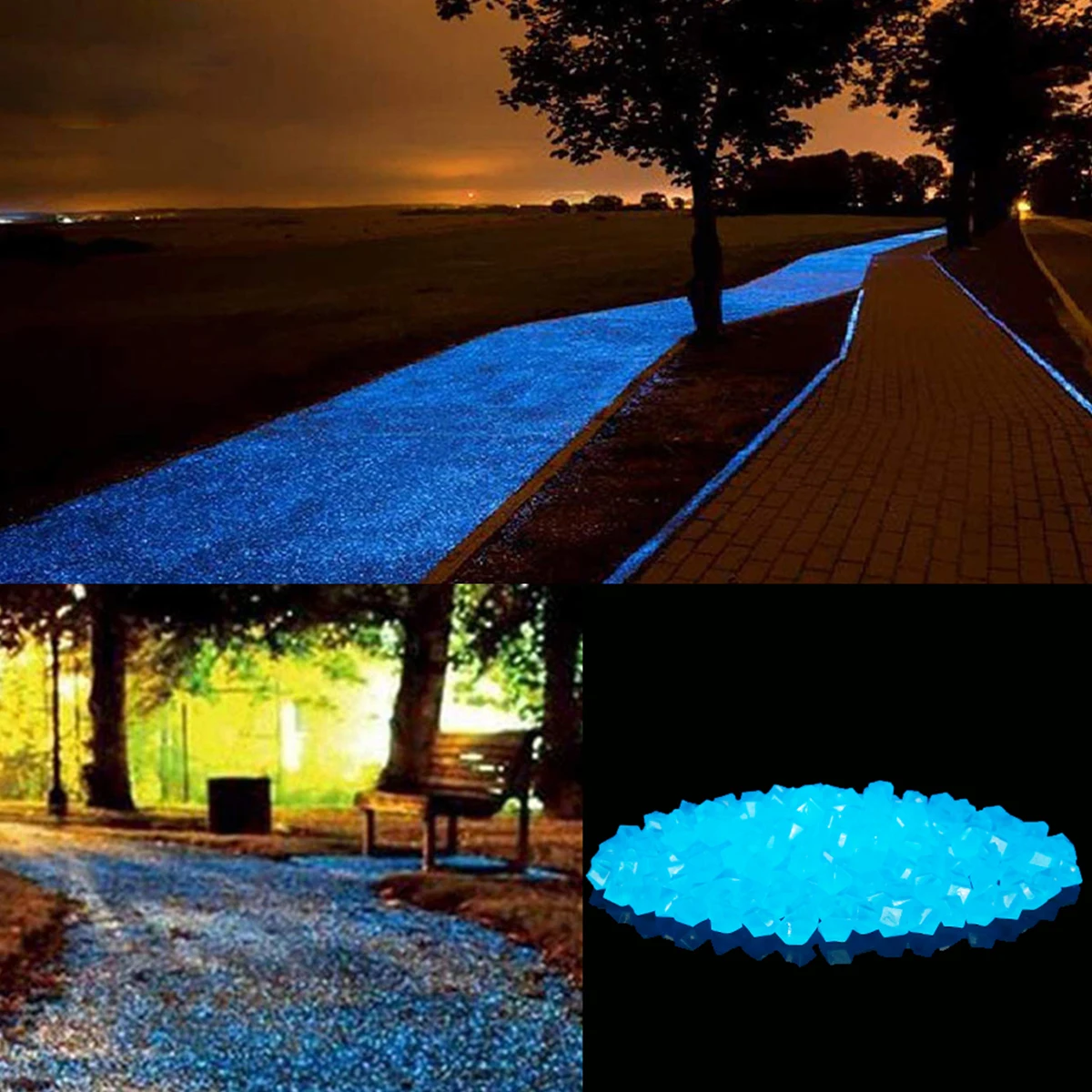 Garden Decor Luminous Stones Glow In Dark Decorative Fish Tank Aquarium Decoration Ornament Artificial Noctiluce 100/300Pcs 14mm