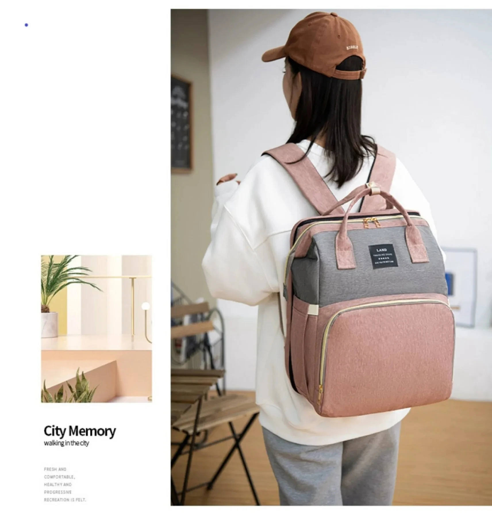 Mommy bag shoulder bag baby diaper folding crib sunshade mosquito net baby stroller hanging travel outdoor shoulder bag travel bag diaper bag maternity bag diaper backpack stroller organizer bags crib storage bag diaper pouch canvas shoulder bag