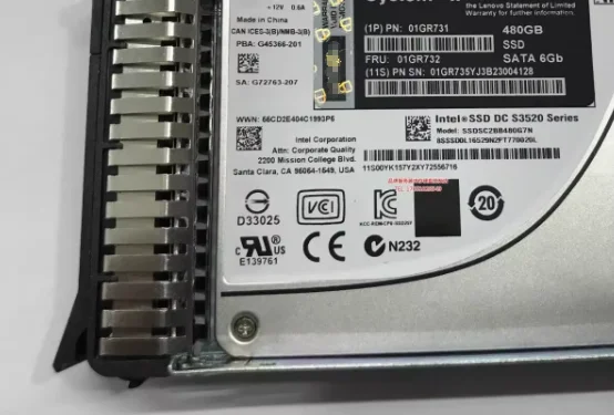 For 01GR731 01GR732 480G SSD SATA 6G X3850X6 X3650M5 server solid state drive