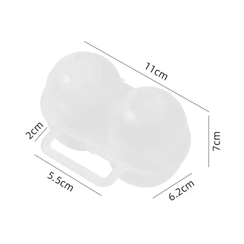 Boîte à œufs Portable d'extérieur à 2 cellules, plateau à œufs en plastique, réfrigérateur, boîte de rangement d'œufs, absorbe les chocs et Anti-chute, 1 pièce 6