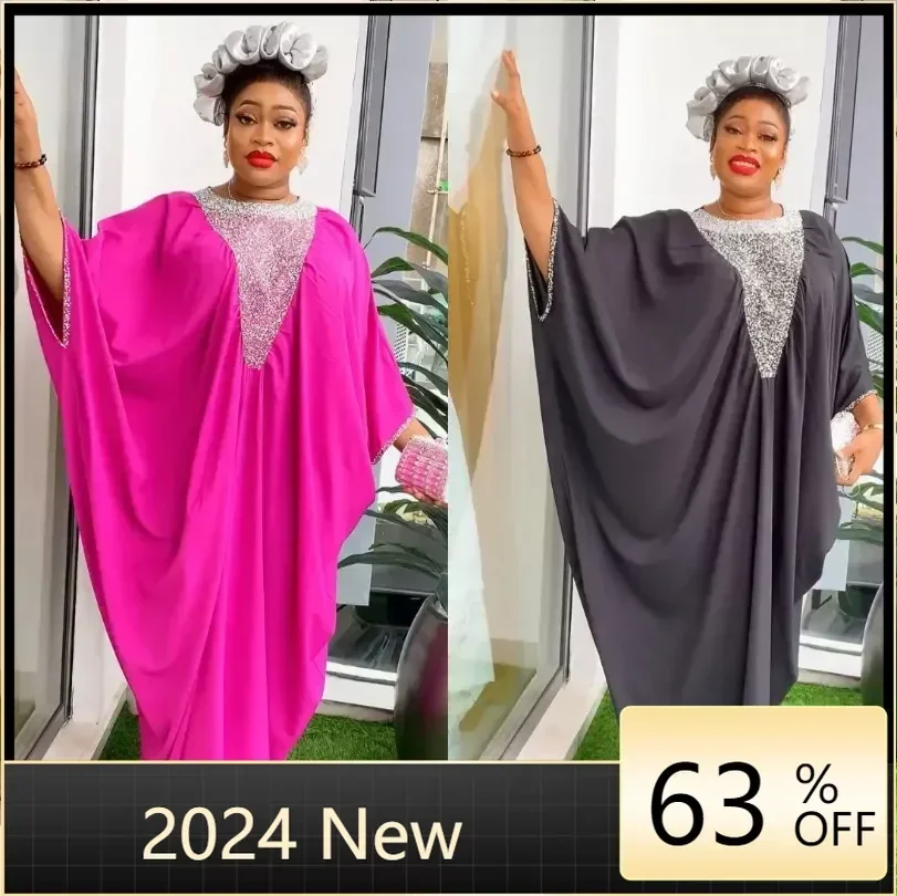 

African Wedding Party Dresses for Women Abayas Luxury 2024 Summer Africa Muslim Fashion Dress Caftan Boubou Robe Africa Clothing