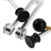 4 Pack Tuning Fork Set(128Hz, 256Hz, 512Hz)with Tuning Fork Hammer for Sound Sound Vibration Tool with Base,Silver 6