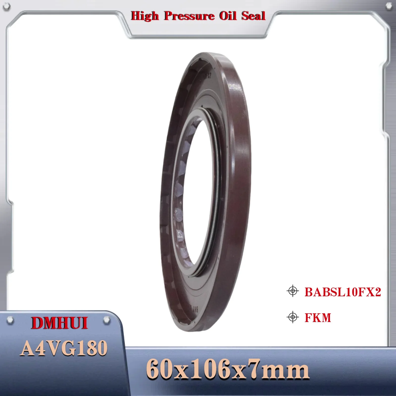 DMHUI, 고압 오일 씰 모델 60×106×7 -BABSL10FX2/FKM, 렉스로스 A4VG180용, 유압 펌프/모터 로터리 샤프트 씰