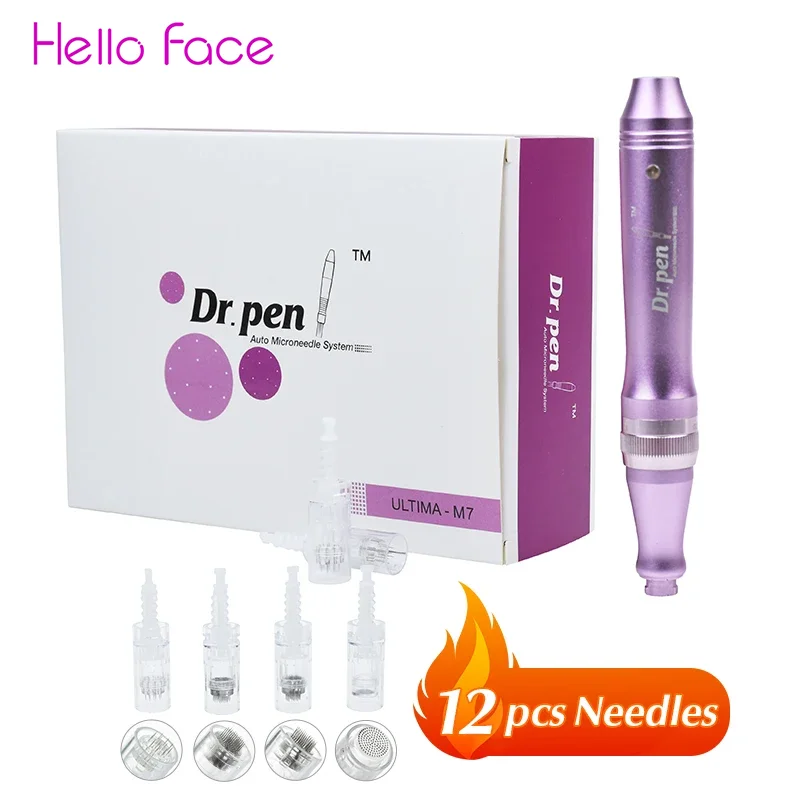 Dr Pen Ultima M7 10 pcs Needles Professional microneedling derma pen Nanoneedles Tatoo Machine Mesotherapy Plug in Model Facialcare Tool