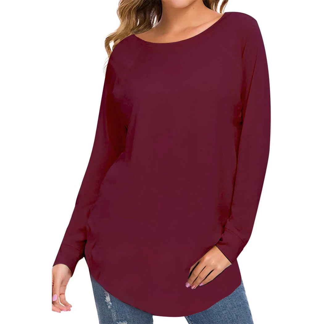 T-shirt Clearance Price Autumn Spring Women T Shirt Oversize O-neck Long Sleeve Loose Tshirts High Quality Tops |