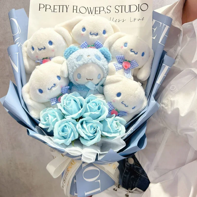 

Sanrio серия Cinnamoroll креативный плюшевый букет Мягкая кукла игрушки день Святого Валентина пары юбилей девушки подарки на день рождения