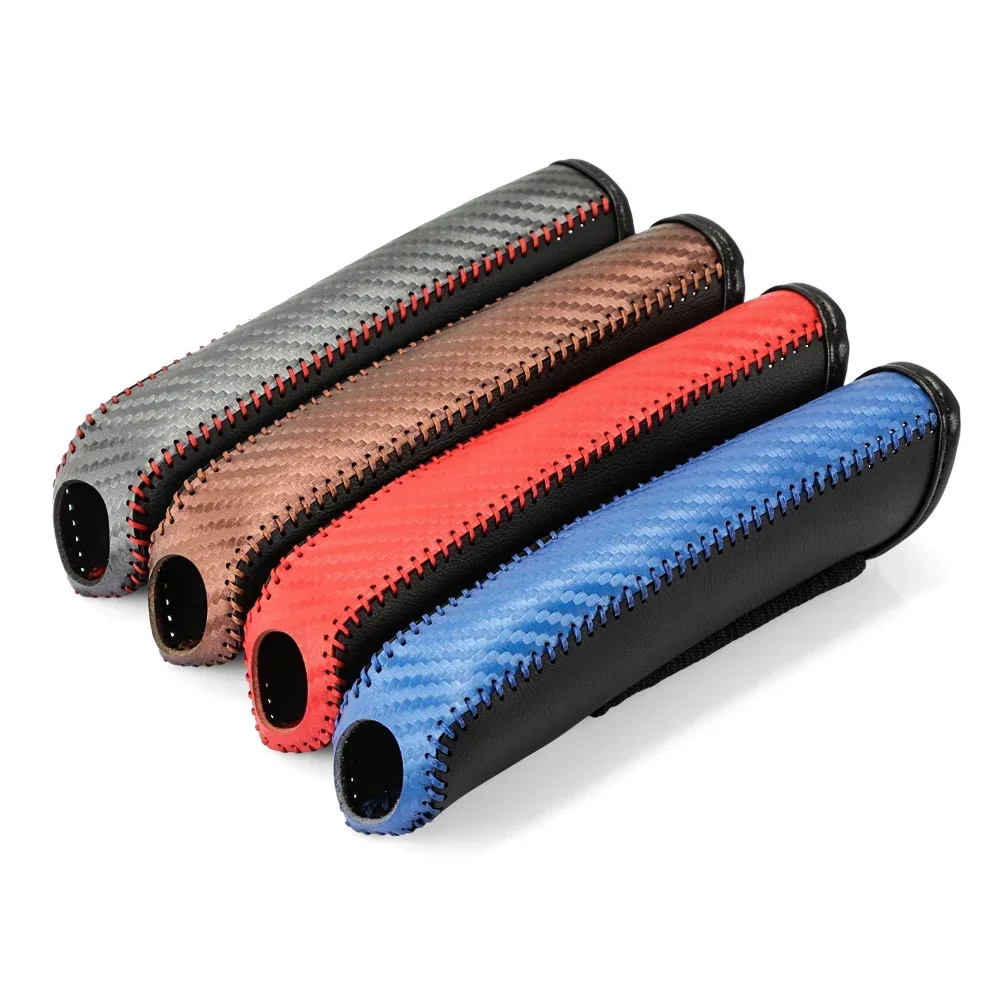 Carbon Fiber Car Hand Brake Cover Gear Head Cover Car Interior Accessories for Smart Fortwo Forfour 450 451 454 453 Forjeremy