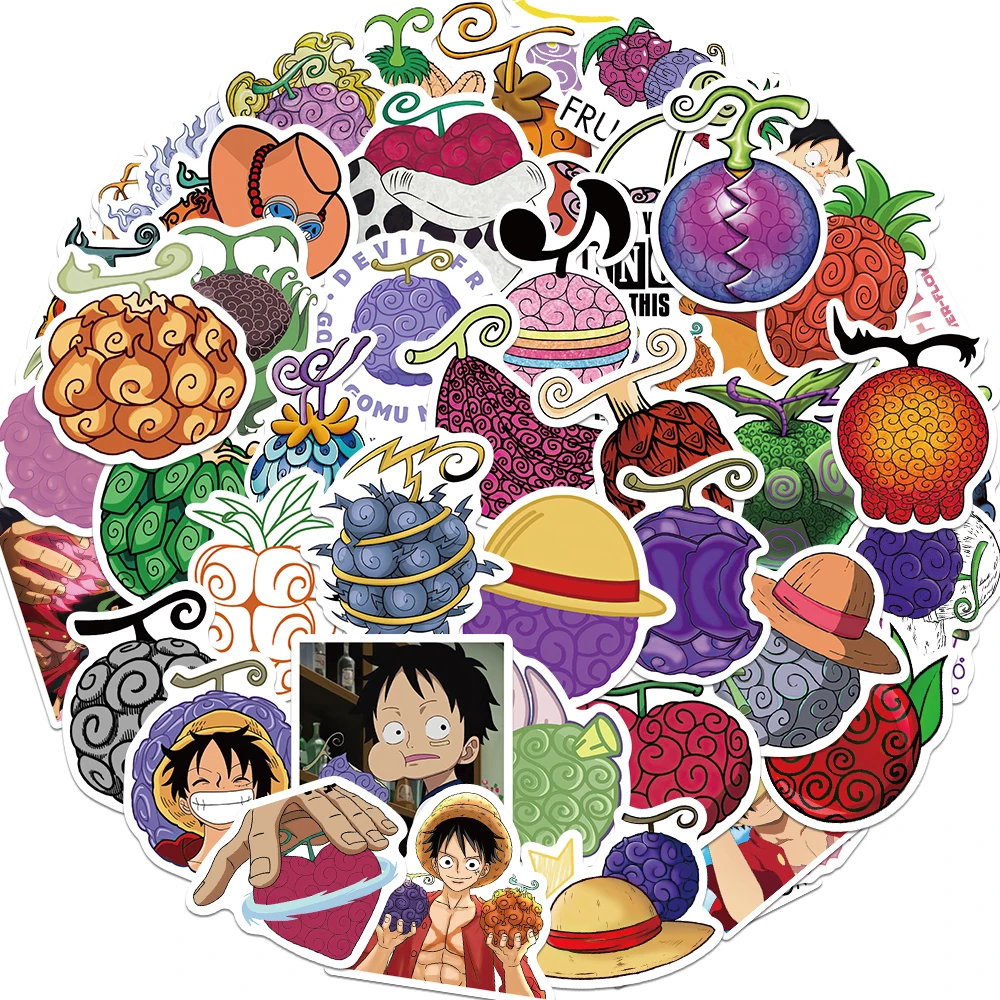 50 шт. Творческий пиратский король дьявол Фрукты DIY дневник альбом для скрапбукинга мультяшная наклейка для ноутбука телефона чемодана автомобиля холодильника