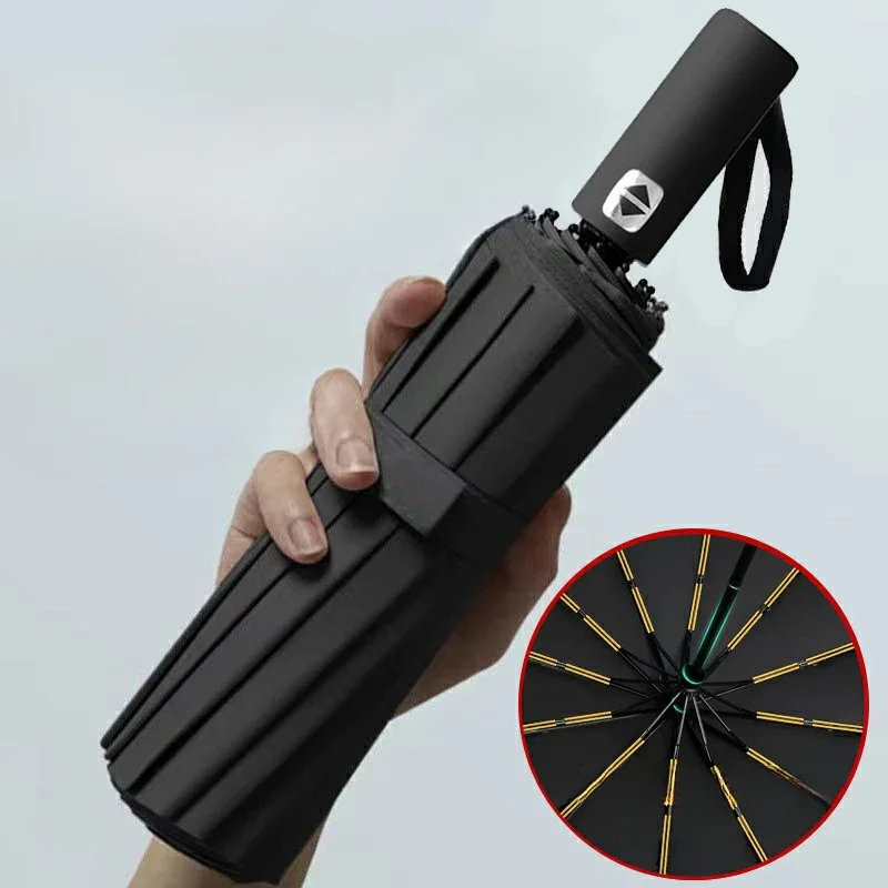 

Автоматический зонт для защиты от дождя, двойной складной УФ-зонт для мужчин и женщин